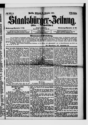 Staatsbürger-Zeitung on Dec 21, 1881