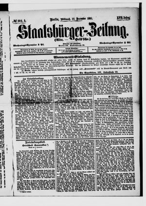 Staatsbürger-Zeitung vom 28.12.1881