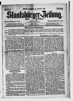 Staatsbürger-Zeitung vom 31.12.1881