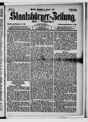 Staatsbürger-Zeitung vom 11.01.1882
