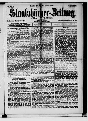 Staatsbürger-Zeitung vom 17.01.1882