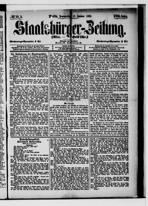 Staatsbürger-Zeitung vom 19.01.1882