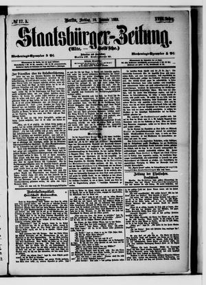 Staatsbürger-Zeitung on Jan 20, 1882