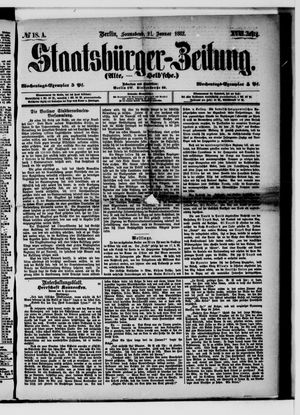Staatsbürger-Zeitung on Jan 21, 1882