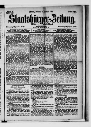 Staatsbürger-Zeitung vom 24.01.1882