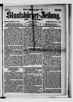 Staatsbürger-Zeitung on Jan 25, 1882