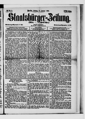 Staatsbürger-Zeitung vom 27.01.1882
