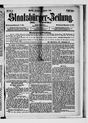 Staatsbürger-Zeitung on Jan 31, 1882