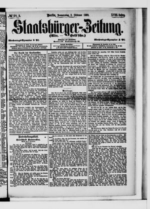 Staatsbürger-Zeitung vom 02.02.1882