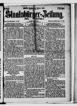 Staatsbürger-Zeitung on Feb 14, 1882