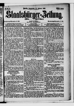 Staatsbürger-Zeitung on Feb 16, 1882