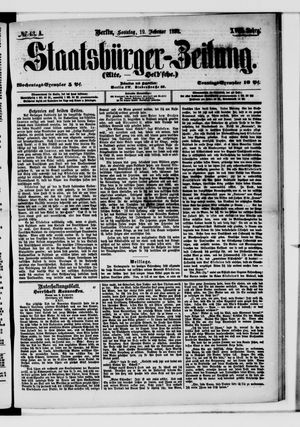 Staatsbürger-Zeitung vom 19.02.1882