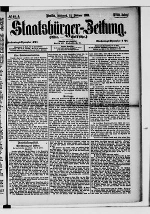 Staatsbürger-Zeitung vom 22.02.1882