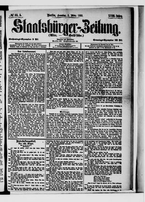 Staatsbürger-Zeitung on Mar 5, 1882