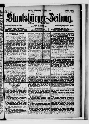 Staatsbürger-Zeitung on Mar 9, 1882