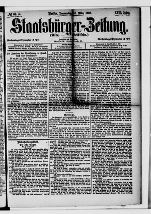 Staatsbürger-Zeitung vom 16.03.1882