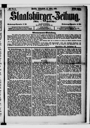 Staatsbürger-Zeitung vom 25.03.1882