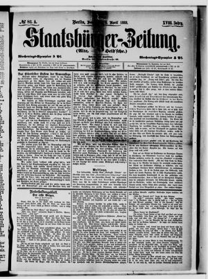 Staatsbürger-Zeitung on Apr 6, 1882