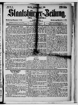 Staatsbürger-Zeitung on Apr 7, 1882