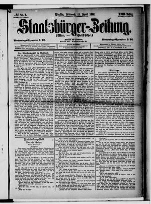 Staatsbürger-Zeitung on Apr 12, 1882