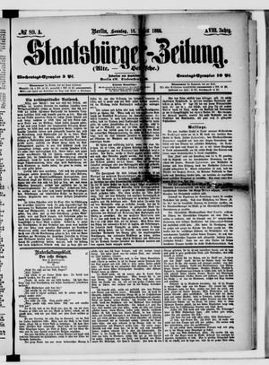 Staatsbürger-Zeitung on Apr 16, 1882