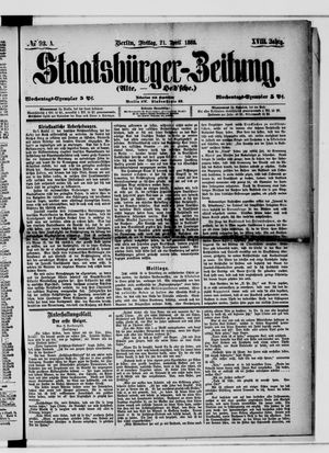 Staatsbürger-Zeitung vom 21.04.1882