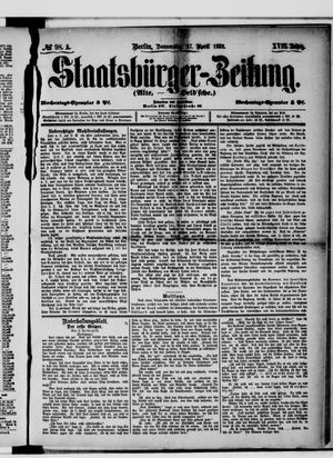 Staatsbürger-Zeitung on Apr 27, 1882