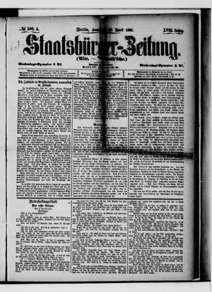 Staatsbürger-Zeitung on Apr 29, 1882