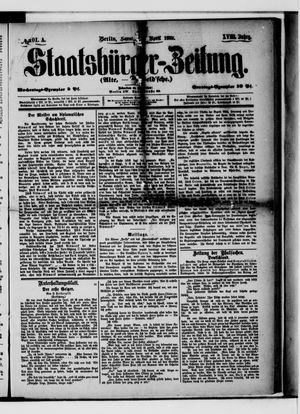 Staatsbürger-Zeitung on Apr 30, 1882