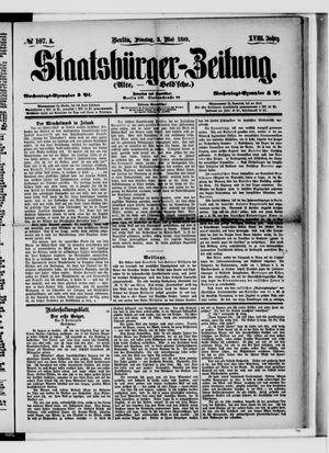 Staatsbürger-Zeitung on May 9, 1882