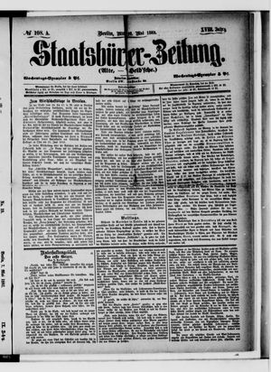Staatsbürger-Zeitung on May 10, 1882