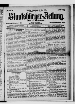 Staatsbürger-Zeitung on May 11, 1882
