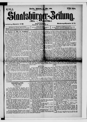 Staatsbürger-Zeitung on May 17, 1882