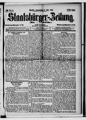 Staatsbürger-Zeitung vom 18.05.1882
