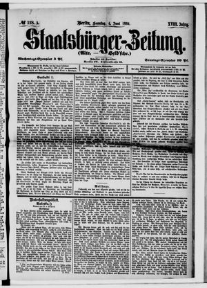 Staatsbürger-Zeitung vom 04.06.1882