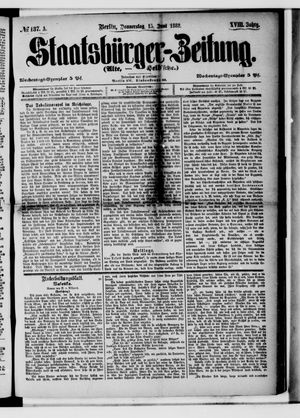 Staatsbürger-Zeitung vom 15.06.1882