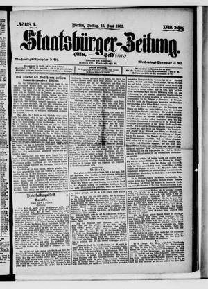 Staatsbürger-Zeitung vom 16.06.1882
