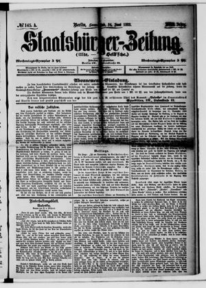 Staatsbürger-Zeitung on Jun 24, 1882
