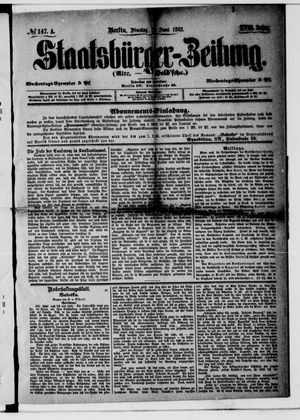 Staatsbürger-Zeitung on Jun 27, 1882
