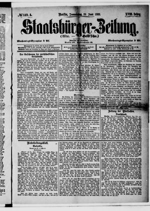 Staatsbürger-Zeitung vom 29.06.1882