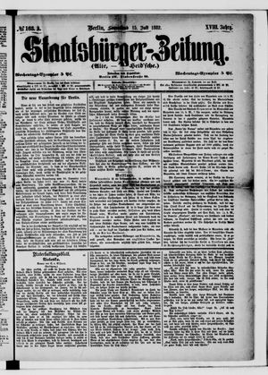 Staatsbürger-Zeitung on Jul 15, 1882