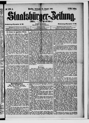 Staatsbürger-Zeitung vom 23.08.1882