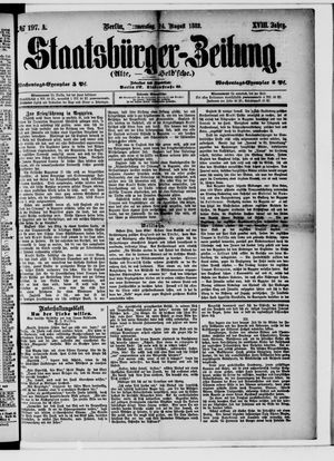 Staatsbürger-Zeitung vom 24.08.1882