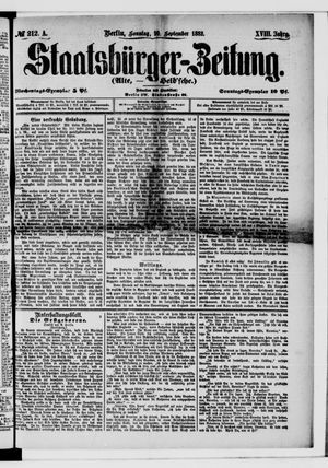 Staatsbürger-Zeitung vom 10.09.1882
