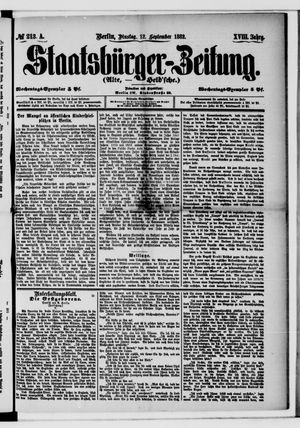 Staatsbürger-Zeitung vom 12.09.1882