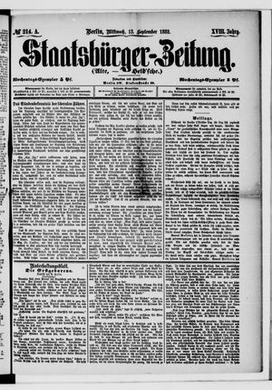Staatsbürger-Zeitung vom 13.09.1882