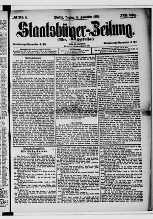 Staatsbürger-Zeitung vom 14.09.1882
