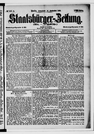 Staatsbürger-Zeitung vom 16.09.1882