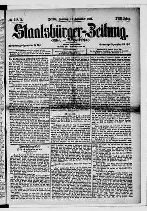 Staatsbürger-Zeitung vom 17.09.1882