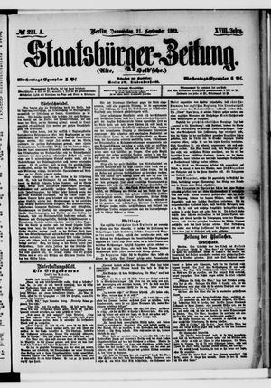 Staatsbürger-Zeitung on Sep 21, 1882